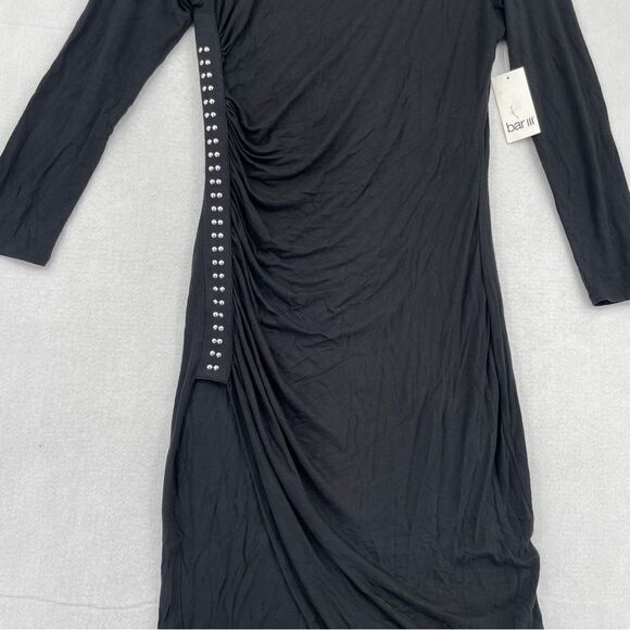 Bar III Bodycon Runched Studded Longsleeve Dress NWT M - Picture 3 of 6